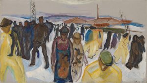 Pracownicy powracający do domu autorstwa Edvard Munch