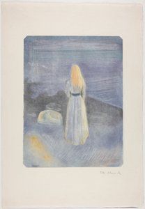 Młoda kobieta na plaży autorstwa Edvard Munch