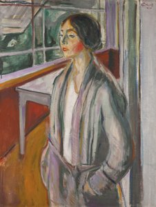 Młoda kobieta na werandzie autorstwa Edvard Munch