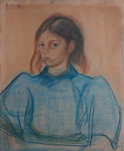 Młoda dziewczyna w zielonym autorstwa Edvard Munch