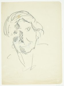 Portret żony artysty, malarki Agnes Weie (1878-1964), en face