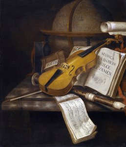 Martwa natura Vanitas - Peinture par Edwaert Collier (1642-1708), - Olej na płótnie, 71,6x60,6 - Kolekcja prywatna