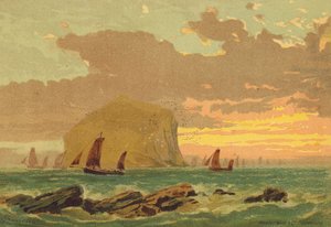 The Bass Rock (kolorowa litografia)
