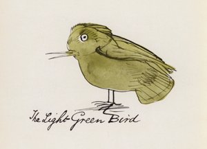 Edward Lear, Księga ptaków: Jasnozielony ptak (kolor lito)