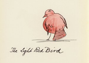 Edward Lear, Księga ptaków: Jasnoczerwony ptak (kolor lito)