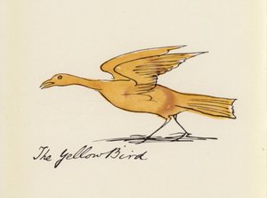 Edward Lear, Księga ptaków: Żółty ptak (kolor lito)