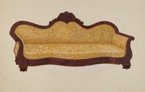 Mahoniowa sofa autorstwa Edward A. Darby