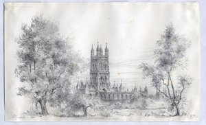Katedra w Gloucester, 1900 autorstwa Edward Adrian Wilson