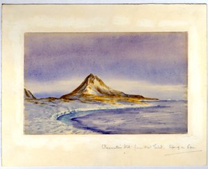 Wzgórze widokowe z Hut Point, 1911 (wc na papierze) autorstwa Edward Adrian Wilson