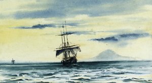Ostatni widok Mount Discovery: SS. „Morning” i „Terra Nova” po „Discovery” z Cieśniny McMurdo, 19 lutego 2004 r. Północ 1904