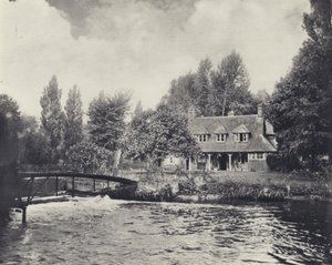 Thorney Weir Fishery House (zdjęcie czarno-białe)