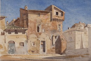 Rzym, na Zatybrzu, niedaleko Santa Cecilia, 1866 (wc na papierze)