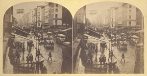 Broadway w deszczowy dzień, 1859.