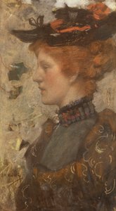Portret panny Elizabeth D. Reid (pastel na papierze)
