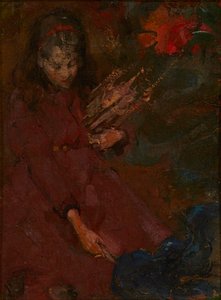 Zbieranie drewna opałowego (olej na płótnie) autorstwa Edward Atkinson Hornel