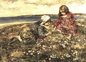 Zbieranie pierwiosnków autorstwa Edward Atkinson Hornel