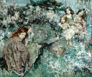 Huśtawka autorstwa Edward Atkinson Hornel