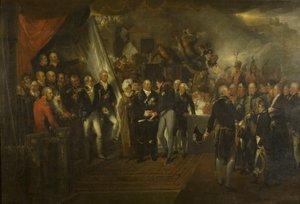 Zaokrętowanie Ludwika XVIII w Dover autorstwa Edward Bird
