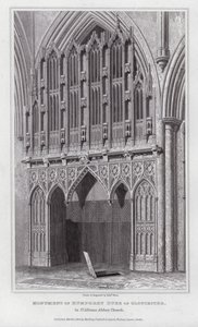 Pomnik księcia Humphreya Gloucester w kościele St Albans Abbey (rycina)