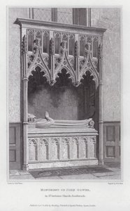 Pomnik Jana Gowera w kościele St Saviors, Southwark (rycina) autorstwa Edward Blore