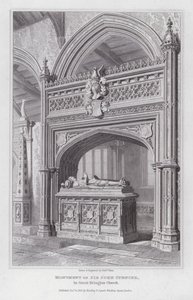 Pomnik Sir Johna Spencera, w kościele w Great Brington (rycina)