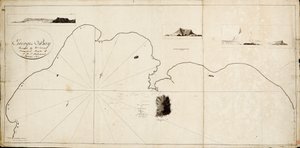 Zatoka Świętego Jerzego zbadana przez Edwarda Bransfielda, kapitana HMS "Andromache autorstwa Edward Bransfield