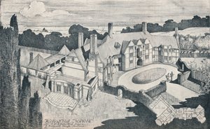 — Hala Kellinga, Norfolk. E Brantwood Maufe, A.R.I.BA., Architekt”, c1912 autorstwa Edward Brantwood Maufe