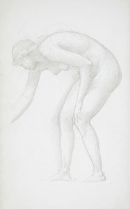Pochylona naga kobieta autorstwa Edward Burne-Jones