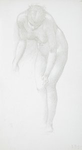 Pochylona naga kobieta autorstwa Edward Burne-Jones