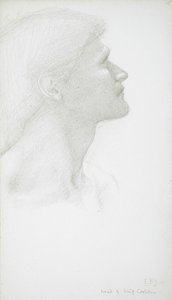 Głowa mężczyzny autorstwa Edward Burne-Jones