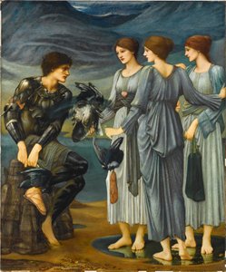 Perseusz i nimfy morskie autorstwa Edward Burne-Jones