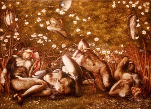 Studium dla „Śpiących Rycerzy” autorstwa Edward Burne-Jones