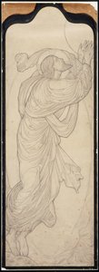 Studium postaci Chrystusa do obrazu „Wniebowstąpienie” autorstwa Edward Burne-Jones