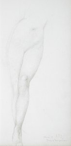 Studium kobiecych nóg autorstwa Edward Burne-Jones