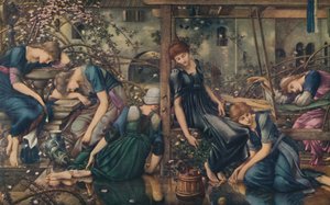Wrzosiec Róża, Dziedziniec ogrodowy, c1890, 1922. autorstwa Edward Burne Jones