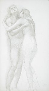 Dwie obnażone postacie w uścisku autorstwa Edward Burne-Jones