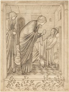 Odwiedzanie chorych autorstwa Edward Burne-Jones