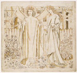 „Legenda dobrych kobiet” Chaucera – Amor i Alkestis autorstwa Edward Burne Jones