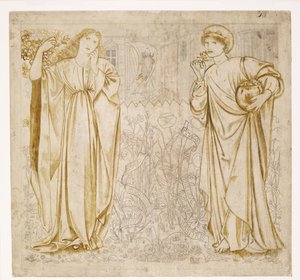 „Legenda dobrych kobiet” Chaucera – hipsyfil i medea autorstwa Edward Burne Jones