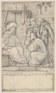 Opowieść o człowieku praw Chaucera - projekt autorstwa Edward Burne Jones