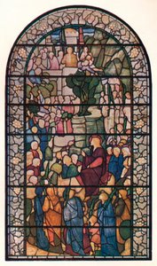 Wejście Chrystusa do Jerozolimy, okno w kościele św. Piotra, Vere Street, Londyn, c1883 autorstwa Edward Burne Jones