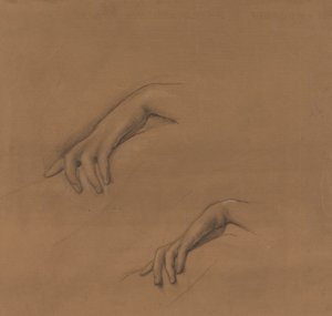 Studia za rękę w boskich ogniach autorstwa Edward Burne Jones