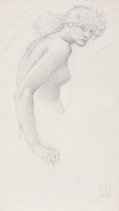 Badanie postaci kobiecej autorstwa Edward Burne Jones