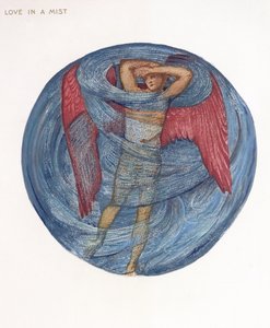 Księga kwiatów: I. Miłość we mgle, 1905 (litografia z gwaszem na papierze) autorstwa Edward Burne Jones