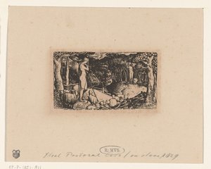 wiejskie życie Idealne życie duszpasterskie autorstwa Edward Calvert (signed by artist)