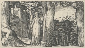 Dama z gawronami, 1829. autorstwa Edward Calvert