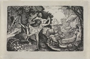 Cydrowa uczta autorstwa Edward Calvert