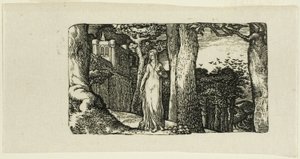 Dama i gawrony autorstwa Edward Calvert