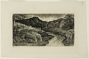 Owce tego pastwiska autorstwa Edward Calvert