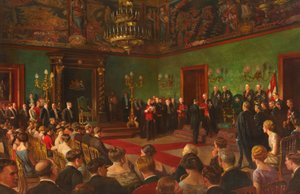 Pielgrzymka, 26 marca 1926, członek Królewskiego Wiktoriańskiego Zakonu Św. Jana Inwestytury na Malcie autorstwa Edward Caruana Dingli